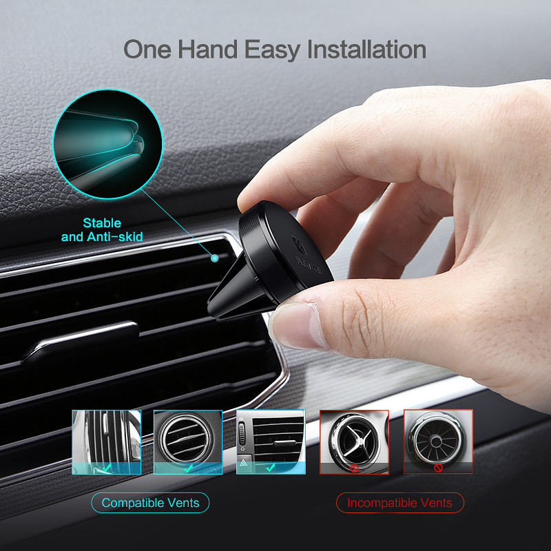 FLOVEME magnetinis automobilinis telefono laikiklis Universalus magnetinis lipduko stovas, montuojamas automobilinis laikiklis iPhone X Samsung mobiliųjų telefonų laikikliams