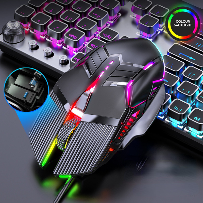 3200DPI Ergonomski žičani gaming miš USB računalni miš gaming RGB Mause gamer miš 6 tipki LED tihi miševi za PC prijenosno računalo