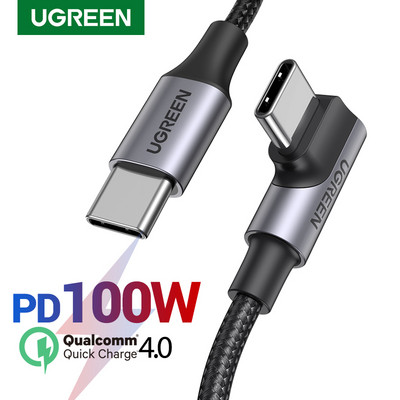 UGREEN PD 100W USB C–USB C laadimiskaabel Samsung S10 S20 MacBook Pro iPad 2020 kiirlaadija 4.0 PD kiirlaadimisjuhe jaoks