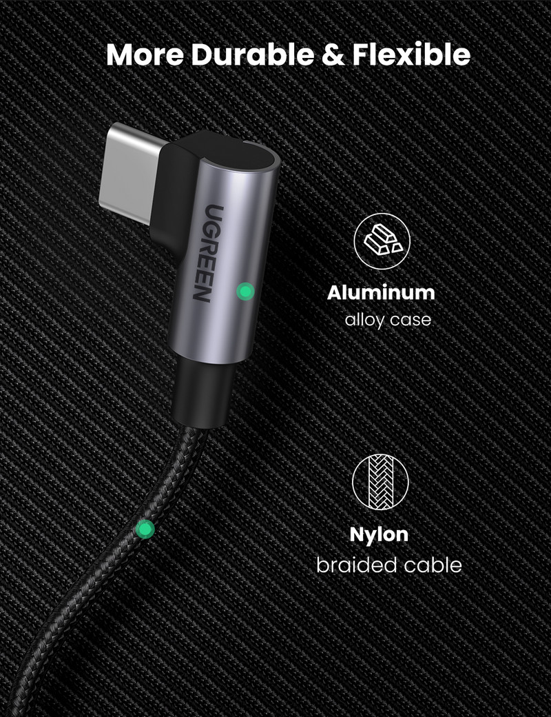 Καλώδιο φόρτισης UGREEN PD 100W USB C σε USB C για Samsung S10 S20 MacBook Pro iPad 2020 Quick Charger 4.0 PD Fast Charging