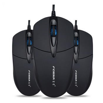 FORKA USB кабелна компютърна мишка Silent Click LED Optical Mouse Gamer PC Laptop Notebook Computer Mouse Мишки за офис домашна употреба