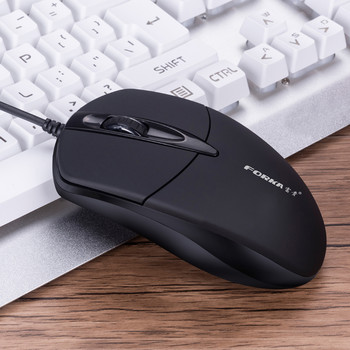 FORKA USB кабелна компютърна мишка Silent Click LED Optical Mouse Gamer PC Laptop Notebook Computer Mouse Мишки за офис домашна употреба