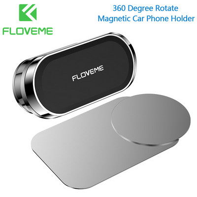 FLOVEME magnetiline autotelefoni hoidik iPhone 12 11 360 kraadi pöörleva metallist magnetiga GPS-i autokinnitus Xiaomi telefonihoidja aluse jaoks