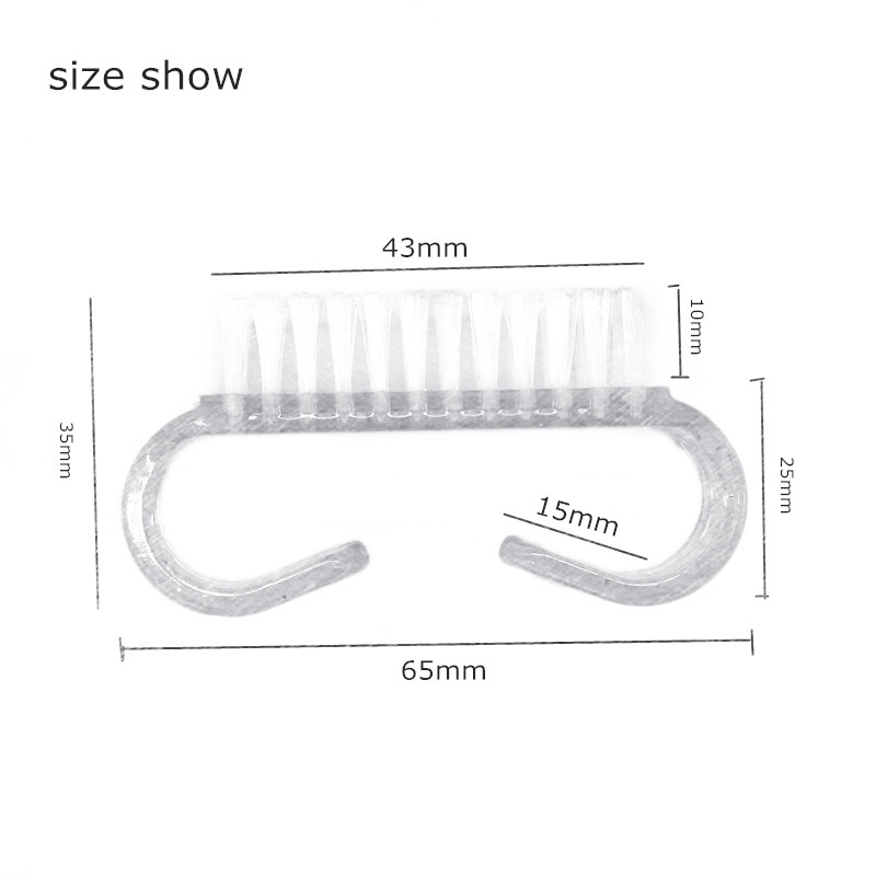 10 kom./lot Akrilna četka za nokte 4 boje Nail Art Manikura Pedikura Meko uklanjanje prašine Plastične četke za čišćenje noktiju Set alata za turpije