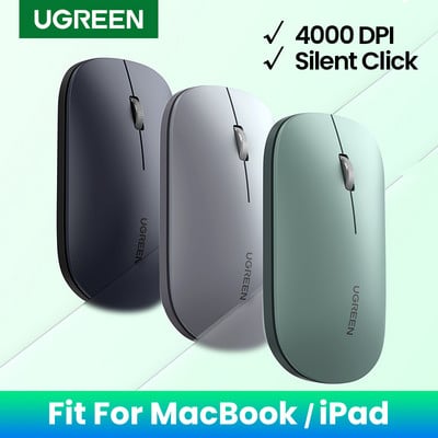 UGREEN Mouse 4000 DPI Безжични мишки 40db Silent Click за MacBook Pro M1 M2 iPad Tablet Computer Laptop PC 2.4G Wireless Mouse