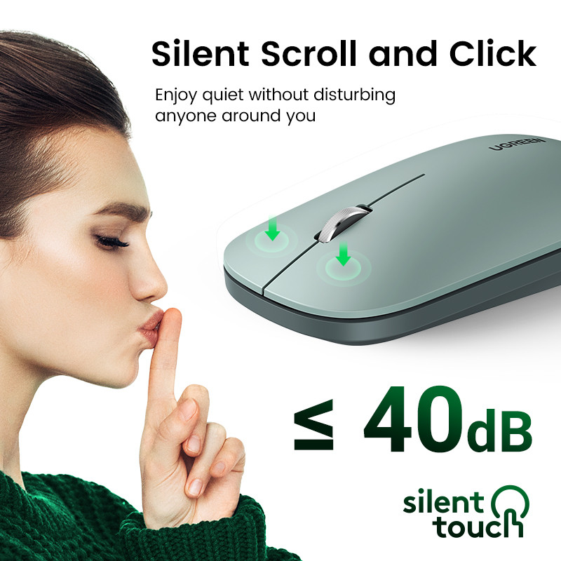 UGREEN miš 4000 DPI bežični miš 40db tihi klik za MacBook Pro M1 M2 iPad tablet računalo prijenosno računalo 2.4G bežični miš