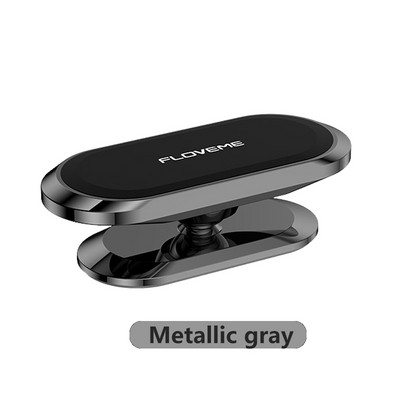 FLOVEME Μαγνητική θήκη τηλεφώνου αυτοκινήτου Περιστρεφόμενη βάση σε σχήμα μίνι λωρίδας για iPhone Μεταλλική ισχυρή βάση μαγνήτη GPS για κινητό τηλέφωνο