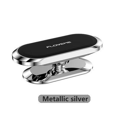 FLOVEME Μαγνητική θήκη τηλεφώνου αυτοκινήτου Περιστρεφόμενη βάση σε σχήμα μίνι λωρίδας για iPhone Μεταλλική ισχυρή βάση μαγνήτη GPS για κινητό τηλέφωνο