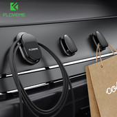 FLOVEME Mini Μαγνητική θήκη τηλεφώνου Σετ 3 τεμ. Κλιπ αυτοκινήτου USB Organizer καλώδιο αποθήκευσης Γάντζος αυτοκινήτου Θήκη αυτοκόλλητου αυτοκινήτου Αξεσουάρ τηλεφώνου