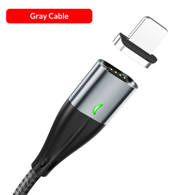 TOPK AM61 1M 3A mágneses kábel Gyorstöltő C típusú kábel iPhone töltőhöz Adattöltő Micro USB kábel Gyorstöltő kábel