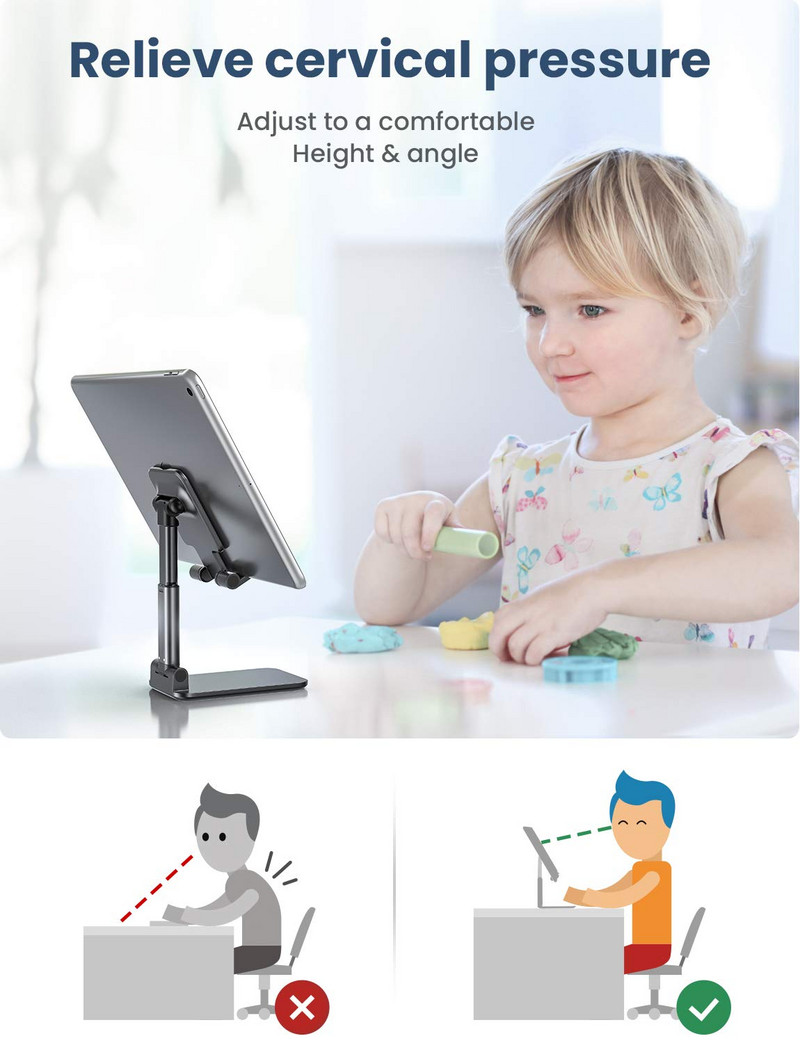 FLOVEME telefonihoidja alus iPhone 12 11 jaoks universaalne tahvelarvuti telefonihoidik xiaomi reguleeritavale tahvelarvutihoidjale iPadile