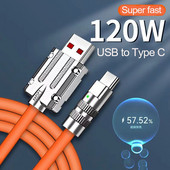 6A 120W USB Type C Καλώδιο Super Fast Charging για Xiaomi Redmi Huawei Honor Mobile Phone Power Bank USB C Cable Charger Charger USB Καλώδιο