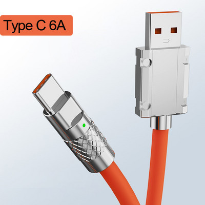 6A 120W USB Type C Καλώδιο Super Fast Charging για Xiaomi Redmi Huawei Honor Mobile Phone Power Bank USB C Cable Charger Charger USB Καλώδιο
