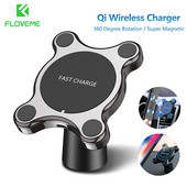 Βάση τηλεφώνου FLOVEME 10W Qi Magnetic Wireless Car Charger Phone για iPhone 12 Pro Βάση τηλεφώνου γενικής υποστήριξης για Huawei