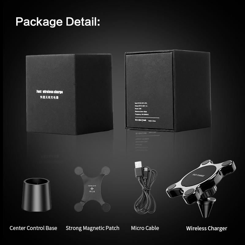 Βάση τηλεφώνου FLOVEME 10W Qi Magnetic Wireless Car Charger Phone για iPhone 12 Pro Βάση τηλεφώνου γενικής υποστήριξης για Huawei