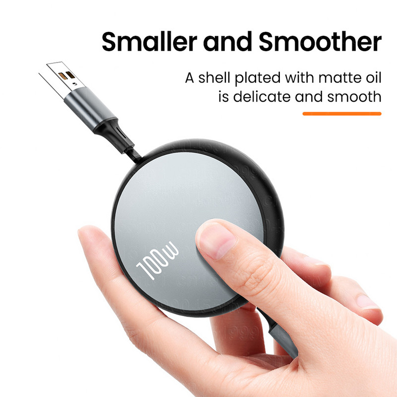 3 σε 1 Ανασυρόμενο καλώδιο USB 6A 100W για iPhone 14 13 12 Pro Max USB σε 8 ακίδων/Τύπος C/Micro Fast Charge καλώδιο για καλώδιο δεδομένων Huawei