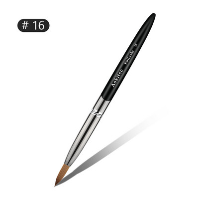 Aokitec Kolinsky akrilna četkica za nokte 1kom crni UV gel lak Nail Art Extension Builder Pen Četke za crtanje Modle 08-22