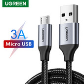 Ugreen QC3.0 Καλώδιο Micro USB 3A Καλώδιο USB γρήγορης φόρτισης για Xiaomi Samsung Oneplus Data Wire καλώδιο φόρτισης κινητού τηλεφώνου