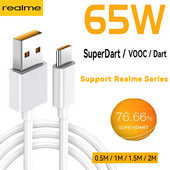 Originalus Realme Superdart greito įkrovimo USB tipo C laidas skirtas Realme Gt2 Pro 8 Neo 2T 2 Narzo 30 Pro 5G 65W 6.5A Vooc Realmi X7 Pro