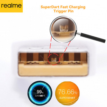 Оригинален USB кабел за бързо зареждане Realme Superdart тип C за Realme Gt2 Pro 8 Neo 2T 2 Narzo 30 Pro 5G 65W 6.5A Vooc Realmi X7 Pro