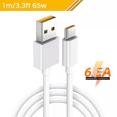 Originalus Realme Superdart greito įkrovimo USB tipo C laidas skirtas Realme Gt2 Pro 8 Neo 2T 2 Narzo 30 Pro 5G 65W 6.5A Vooc Realmi X7 Pro