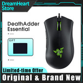 Razer Deathadder Essential Žičani miš za igranje Gamer 6400DPI Ergonomski dizajn Mechanica miševi s bočnim gumbom za prijenosna računala