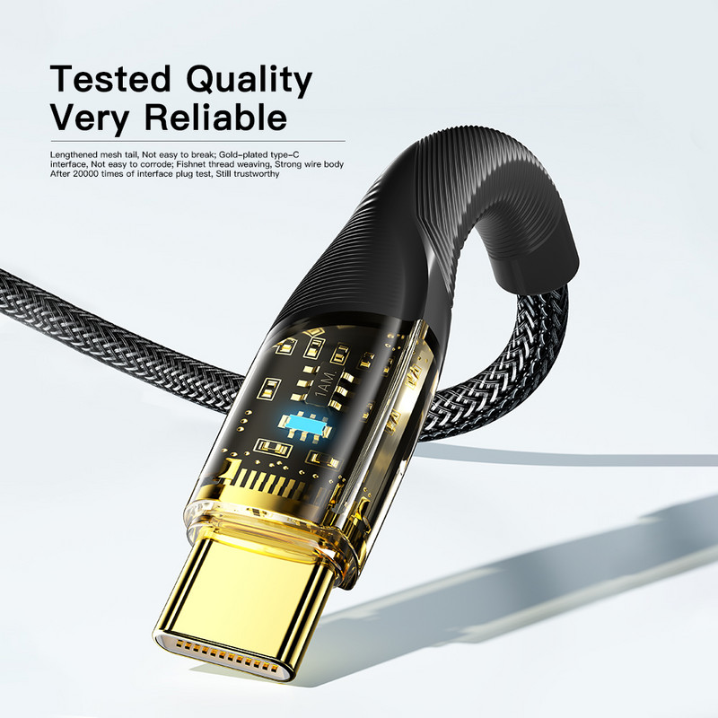 Essager PD 100W USB C do Type C kabel 7A Kabel punjača za brzo punjenje Žičani kabel za Huawei Xiaomi POCO Realme Samsung USB-C kabel