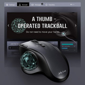 SeenDa Επαναφορτιζόμενο ποντίκι Trackball Bluetooth+2.4G Ασύρματο ποντίκι διπλής λειτουργίας για υπολογιστή Mac Φορητός υπολογιστής tablet Gamer Mause