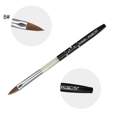 KADS 1kom Kolinsky Sable akrilni kist UV gel četka za rezbarenje s olovkom tekući puder DIY crtanje noktiju ravni okrugli crveni drveni kist za nail art