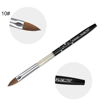 KADS 1kom Kolinsky Sable akrilni kist UV gel četka za rezbarenje s olovkom tekući puder DIY crtanje noktiju ravni okrugli crveni drveni kist za nail art