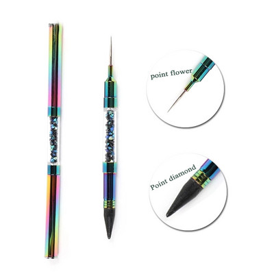 ANGNYA New Nail Art Akril Folyékony Púder Faragás UV Gél Extension Builder Festés Ecset Vonalak Bélés Rajz Toll Manikűr eszközök