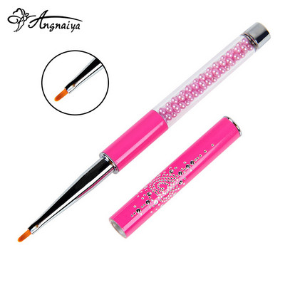 ANGNYA New Nail Art Akril Folyékony Púder Faragás UV Gél Extension Builder Festés Ecset Vonalak Bélés Rajz Toll Manikűr eszközök