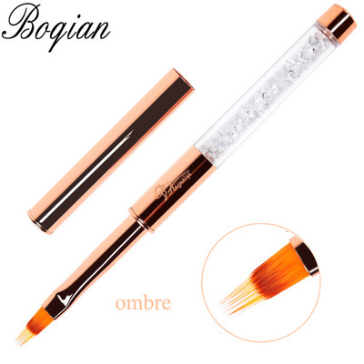 BQAN Ombre četkica UV gel četkica za nokte Rhinestone Handle Painting Pen Kist za crtanje Gradient Black Nail Art kist Pen Tools