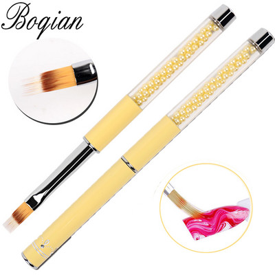 BQAN Ombre četkica UV gel četkica za nokte Rhinestone Handle Painting Pen Kist za crtanje Gradient Black Nail Art kist Pen Tools