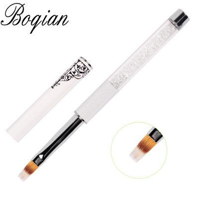 BQAN Ombre četkica UV gel četkica za nokte Rhinestone Handle Painting Pen Kist za crtanje Gradient Black Nail Art kist Pen Tools