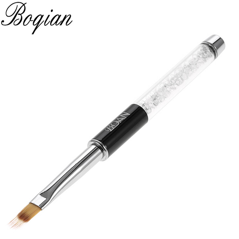 BQAN Ombre četkica UV gel četkica za nokte Rhinestone Handle Painting Pen Kist za crtanje Gradient Black Nail Art kist Pen Tools