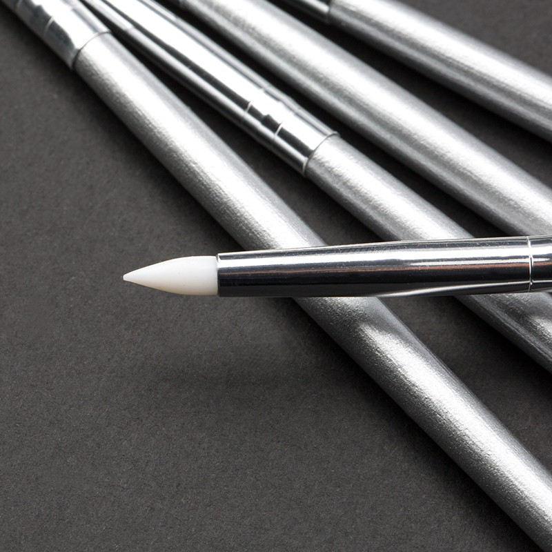 5 kom. Silikonska četkica za nokte Reljefna šuplja keramika Skulptura UV gel Silikonske četkice za modeliranje Nail Art DIY Alat