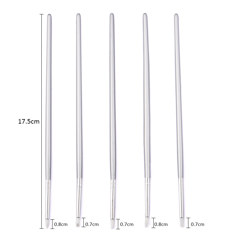 5 kom. Silikonska četkica za nokte Reljefna šuplja keramika Skulptura UV gel Silikonske četkice za modeliranje Nail Art DIY Alat