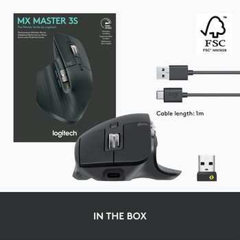 Logitech MX Master 3S / MX Master 3 Безжична мишка 8000 DPI Auto-Shift Scroll Wheel Безжична Bluetooth мишка Офис мишки