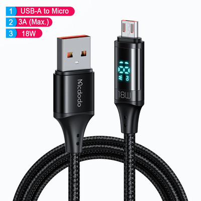 Mcdodo tip C 100W digitalni zaslon podatkovni kabel PD do Lightning Fast kabel za punjenje za iPhone 13 12 11 Pro Max iPad USB žica punjača