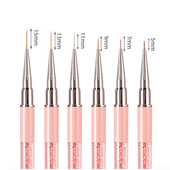 Nail Art Kist Alati za manikuru Linije Pruge Cvjetne slike Crtanje Linije Kist Ružičasta