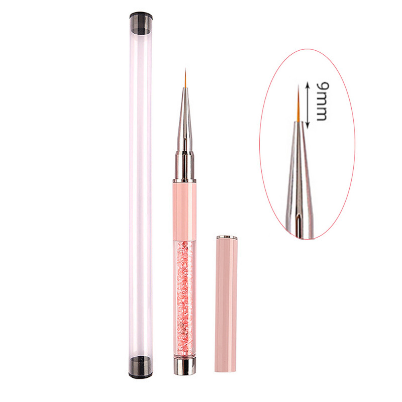 Nail Art Kist Alati za manikuru Linije Pruge Cvjetne slike Crtanje Linije Kist Ružičasta