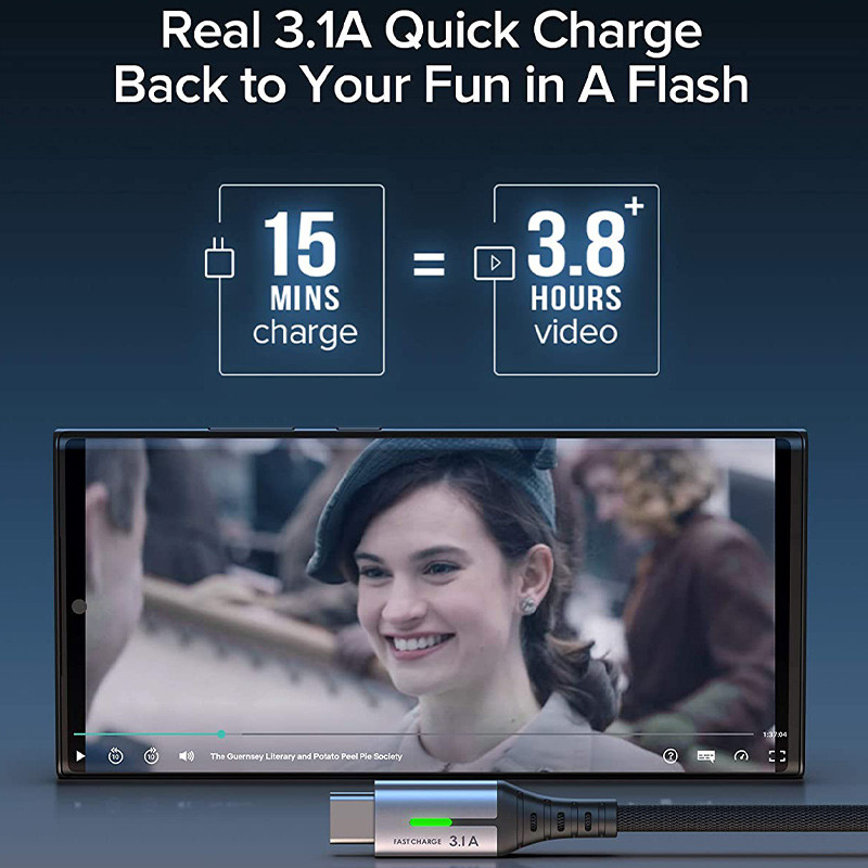 INIU USB tip C kabel za brzo punjenje USB punjač za telefon Podatkovni kabel za Samsung S21 S20 S10 S9 S7 Google Huawei Xiaomi Redmi