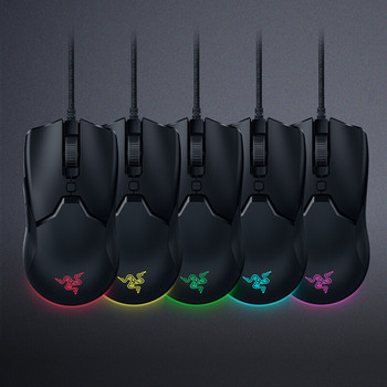 Razer Viper Mini Gaming Mouse 61g Лека PAW3359 оптичен сензор Chroma RGB кабелна мишка SPEEDFLEX кабел 8500DPI мишки