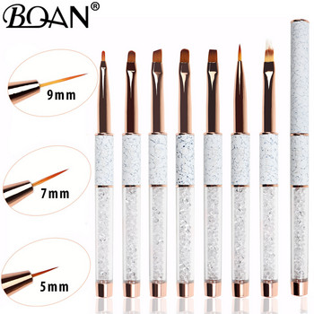 BQAN Pattern Rose Gold Nail Art Brush Diamond Gradient Nail Brush Line Painting Brushes Nails Crystal Acrylic Liner Drawing Pen