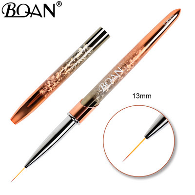 BQAN Pattern Rose Gold Kist za crtanje noktiju Dijamantni gradijent Kist za nokte Kistovi za crtanje linija Četke za nokte Kristalna akrilna linija za crtanje Olovka