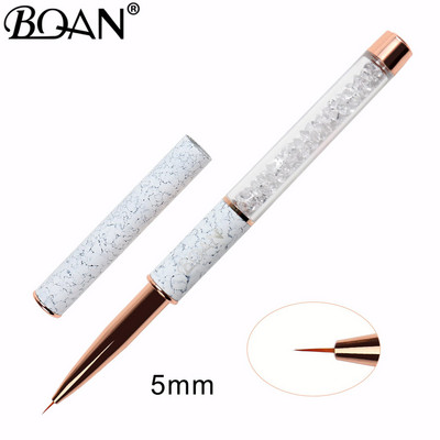 BQAN Pattern Rose Gold Kist za crtanje noktiju Dijamantni gradijent Kist za nokte Kistovi za crtanje linija Četke za nokte Kristalna akrilna linija za crtanje Olovka