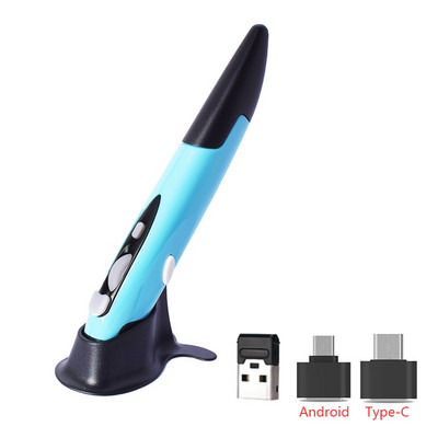 2022. Nova 2.4G bežična olovka za miš, osobnost, kreativni okomiti baterijski miš u obliku olovke, pogodan za miševe za računala i prijenosna računala