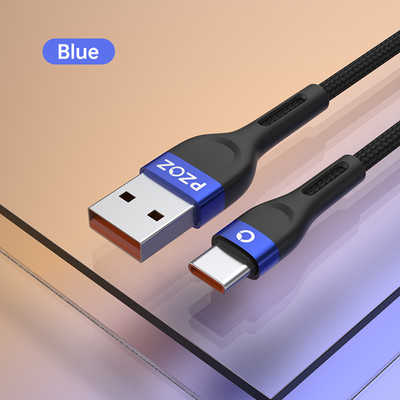 Καλώδιο USB τύπου C PZOZ 66W 6A Supercharge 100W για Huawei P40 Pro Mate 30 P30 Pro PD Φορτιστής γρήγορης φόρτισης Καλώδιο καλώδιο USB-C