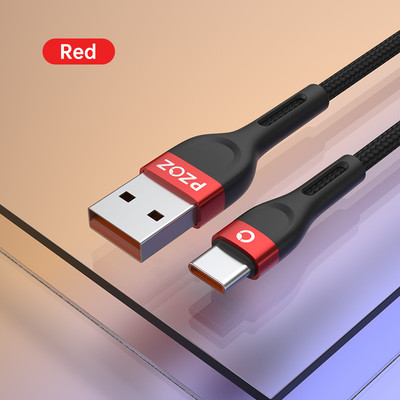 Καλώδιο USB τύπου C PZOZ 66W 6A Supercharge 100W για Huawei P40 Pro Mate 30 P30 Pro PD Φορτιστής γρήγορης φόρτισης Καλώδιο καλώδιο USB-C